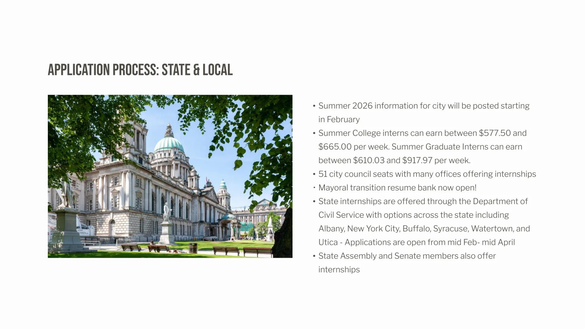 Application Process: State & Local