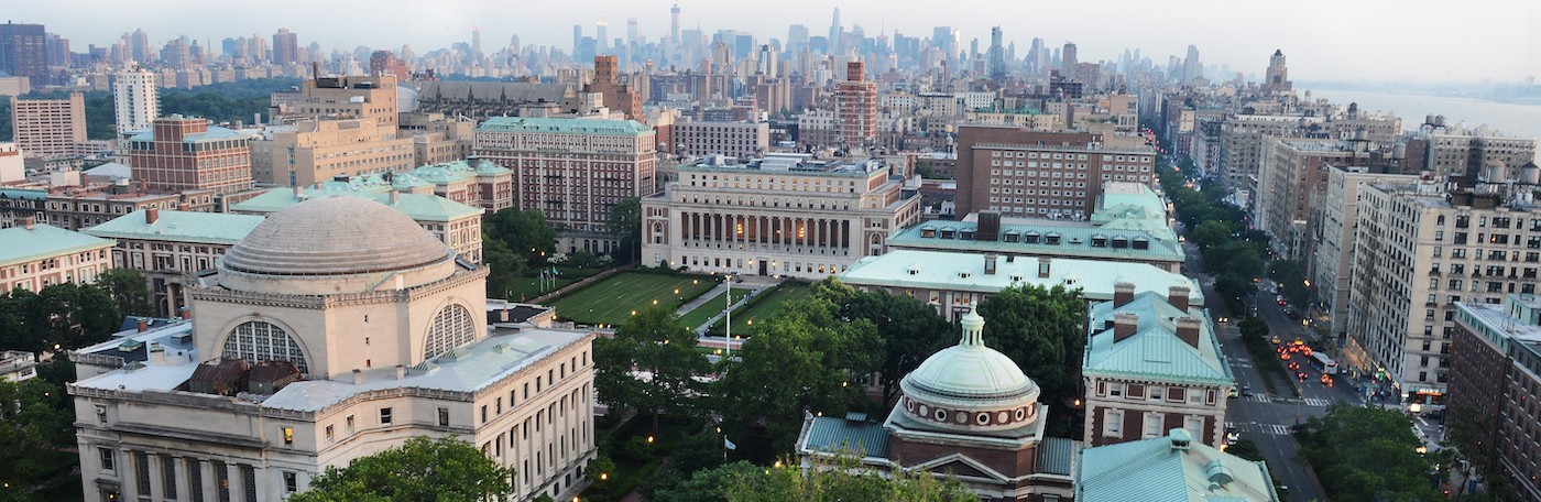 Aerial view of Columbia University