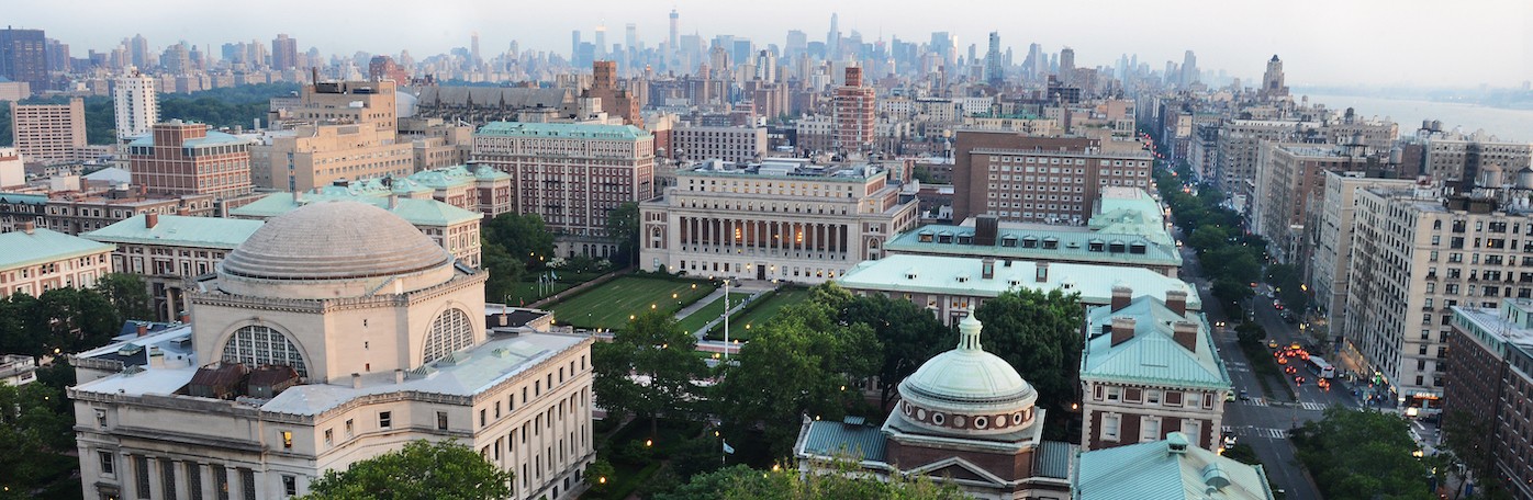Aerial view of Columbia University in the City of New York